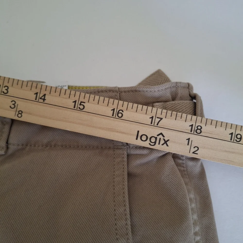 Banana Republic Traveler Tapered Cargo Pants‎ Mens 36R Khaki Beige Stretch Chino